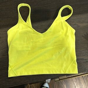 Neon yellow lululemon align tank size 4